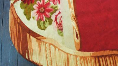 Antique Aubusson Door Window Panel A Pair