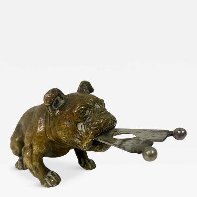 Antique Austrian Bronze Bulldog Cigar Cutter