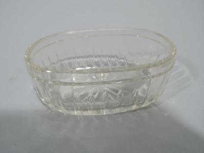 Antique Austrian Classical Silver and Glass Vanity Jar on Stand