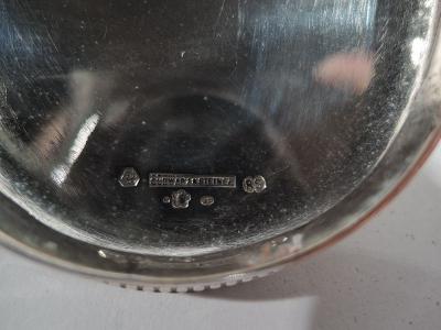 Antique Austrian Classical Silver and Glass Vanity Jar on Stand