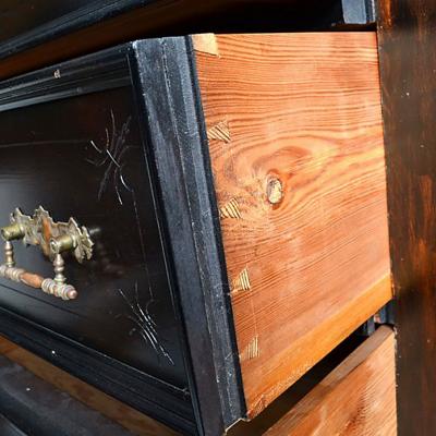 Antique Austrian Six Drawer Seminier Chest with Side Lock