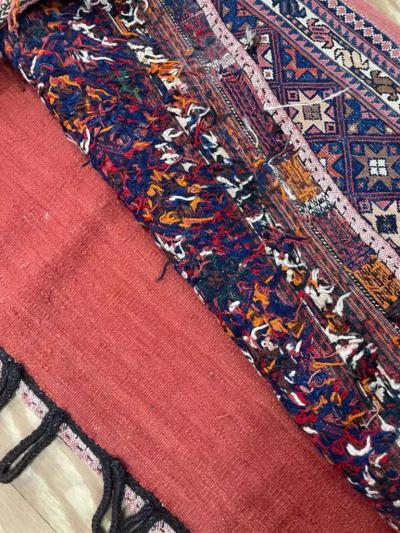 Antique Azerbaijan Saddle Bag Soumak Kilim weave