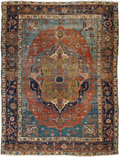 Antique Bakhshayesh Rug 8 11 x 11 7 