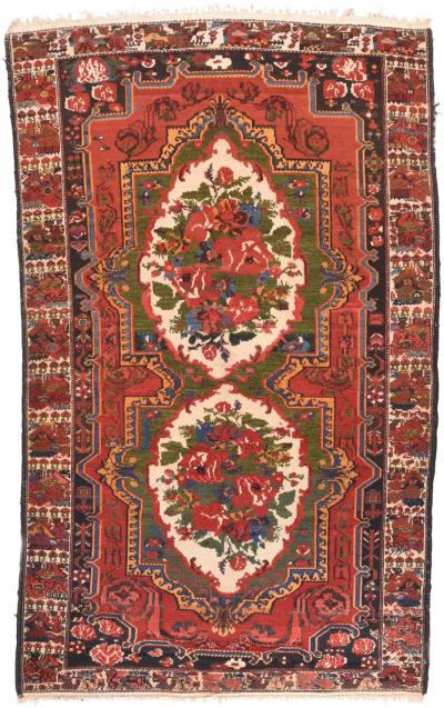 Antique Bakhtiari Rug 5 5 x 8 7 