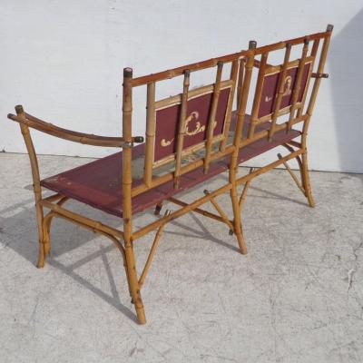 Antique Bamboo Eastlake Style Settee
