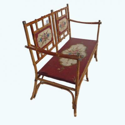 Antique Bamboo Eastlake Style Settee
