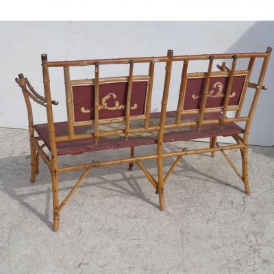 Antique Bamboo Eastlake Style Settee