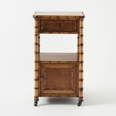 Antique Bamboo Nightstand