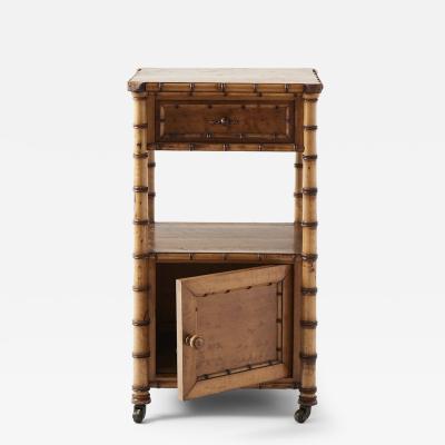 Antique Bamboo Nightstand