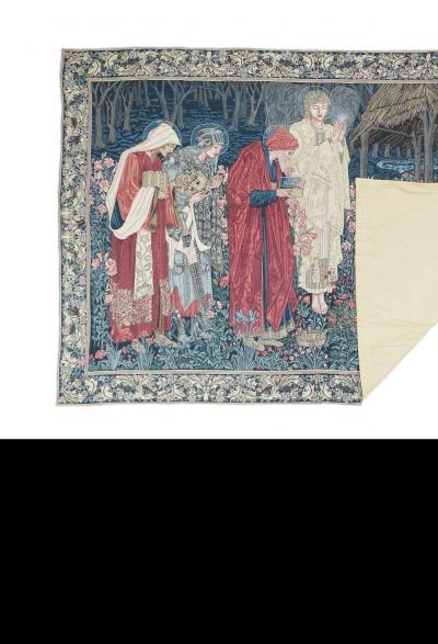 Antique Belgium Tapestry 46 x 67