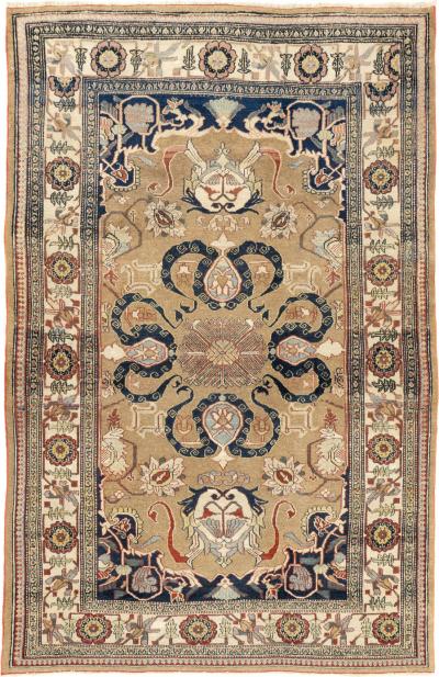 Antique Bibikabad Rug 4 2 x 6 5 