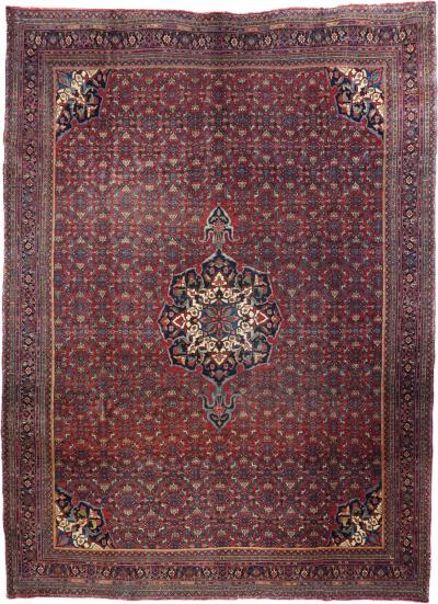 Antique Bidjar Rug 9 0 x 12 1 