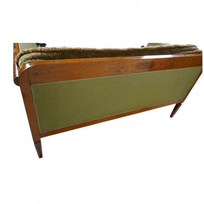 Antique Biedermeier Style Inlaid and Paint Decorated Sofa Settee