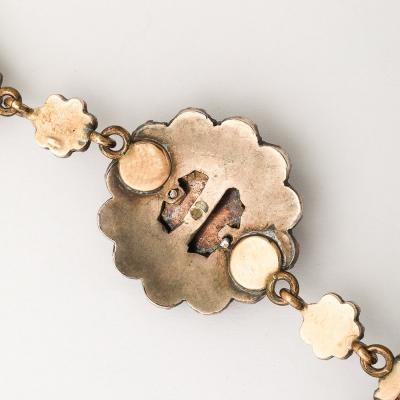 Antique Bohemian Necklace Encrusted with Garnets in Garnet Gold Setting