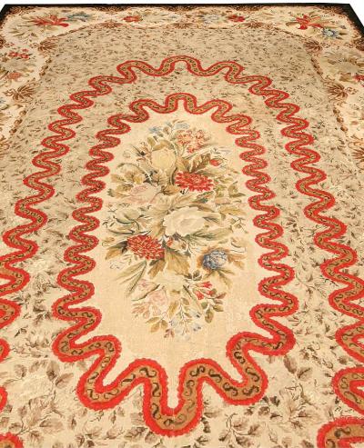 Antique Botanic Needlepoint Carpet