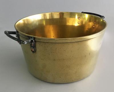 Antique Brass Pan with Iron Handles