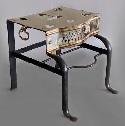 Antique Brass and Iron Pierced Trivet