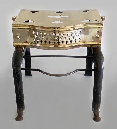 Antique Brass and Iron Pierced Trivet