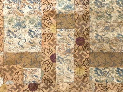 Antique Brocade Kesa Monks Patched Robe Edo Period