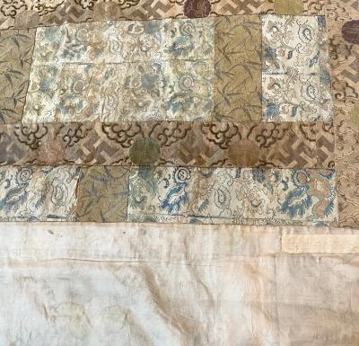 Antique Brocade Kesa Monks Patched Robe Edo Period