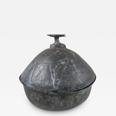 Antique Bronze CousCous Pot from Morocco