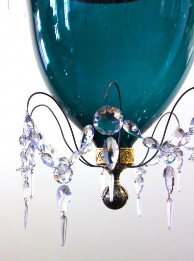 Antique Bronze Gilt Brass Lantern