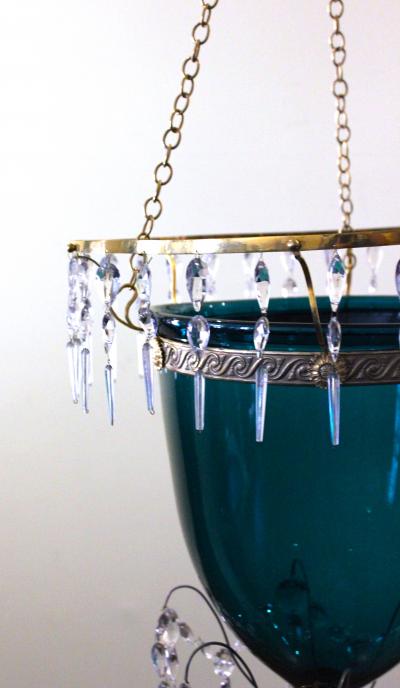 Antique Bronze Gilt Brass Lantern