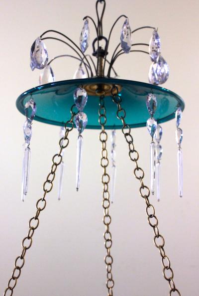 Antique Bronze Gilt Brass Lantern