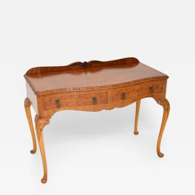 Antique Burr Walnut Console Server Table