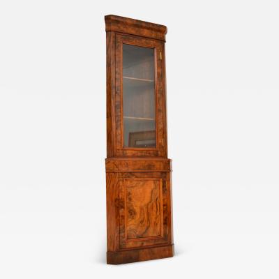 Antique Burr Walnut Corner Cabinet