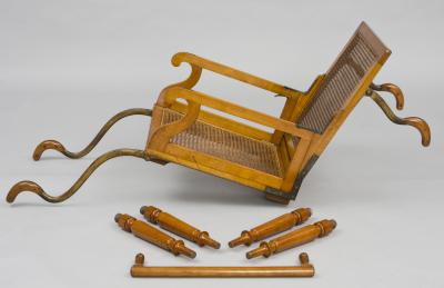 Antique Campaign Folding Armchair Maker J Alderman London Circa 1870