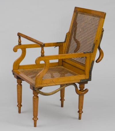 Antique Campaign Folding Armchair Maker J Alderman London Circa 1870