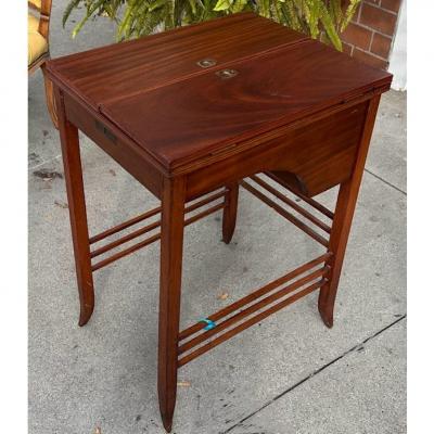Antique Campaign Style Metamorphic Desk Table