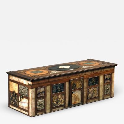 Antique Cartonier Chest Covered with an exotic display of Specimen Marbles