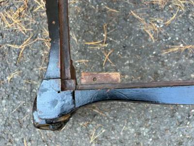 Antique Carved Anglo Indian Rosewood Ottoman Down Filled Cushion Victorian