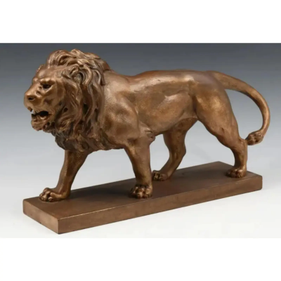 Antique Carved Giltwood Lion Sculpture