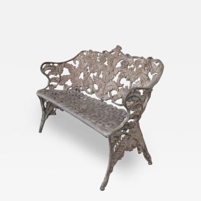 Antique Cast Iron Patio Settee