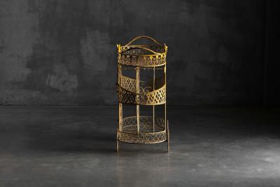 Antique Cast Iron Serving Trolley France Early 20th Century