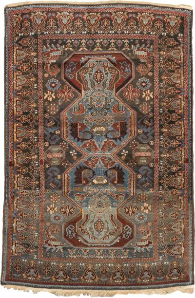 Antique Caucasian Karabaugh Rug 3 9 x 5 9 