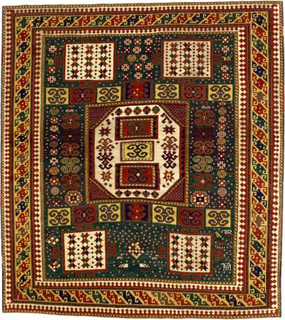 Antique Caucasian Karachov Kazak Rug 6 4 x 7 0 