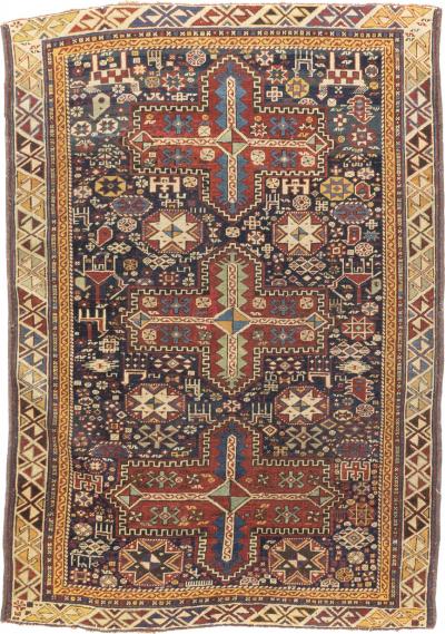 Antique Caucasian Karakashli Rug 34 x 410 
