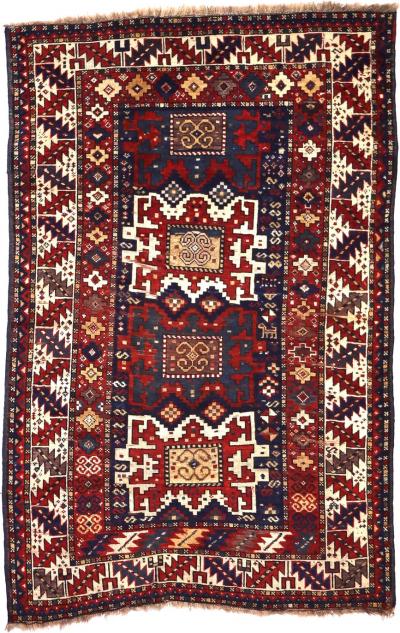 Antique Caucasian Kazak Rug 41 x 63 