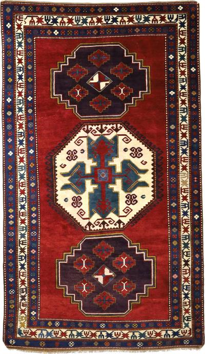 Antique Caucasian Kazak Rug 59 x 100 