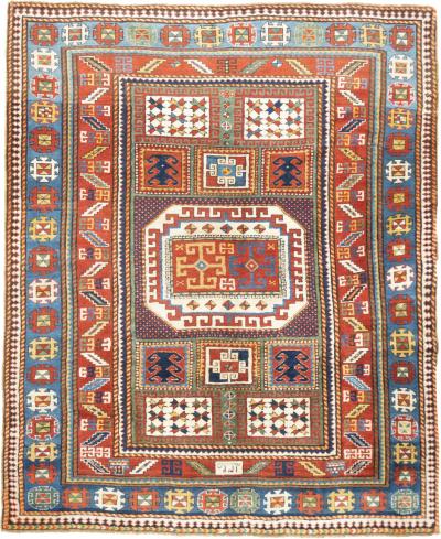 Antique Caucasian Kazak Rug 6 5 x 7 11 