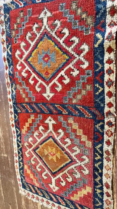 Antique Caucasian Kazak Rug AS IS c 1880