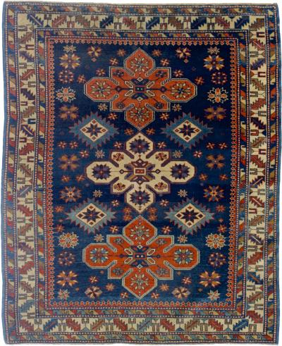 Antique Caucasian Kuba Rug 3 7 x 4 4 