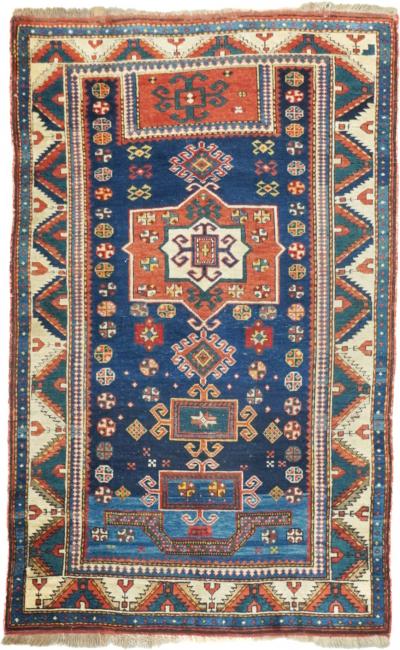 Antique Caucasian Kuba Rug 3 7 x 5 8 