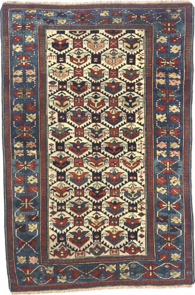 Antique Caucasian Kuba Rug 34 x 50 