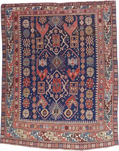 Antique Caucasian Kuba Rug 46 x 59 