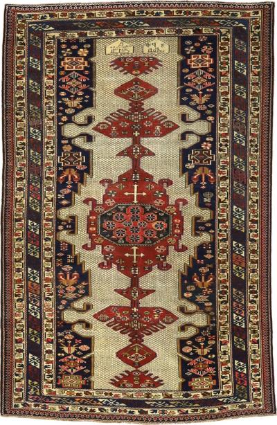 Antique Caucasian Kuba Shirvan Rug 40 x 62 